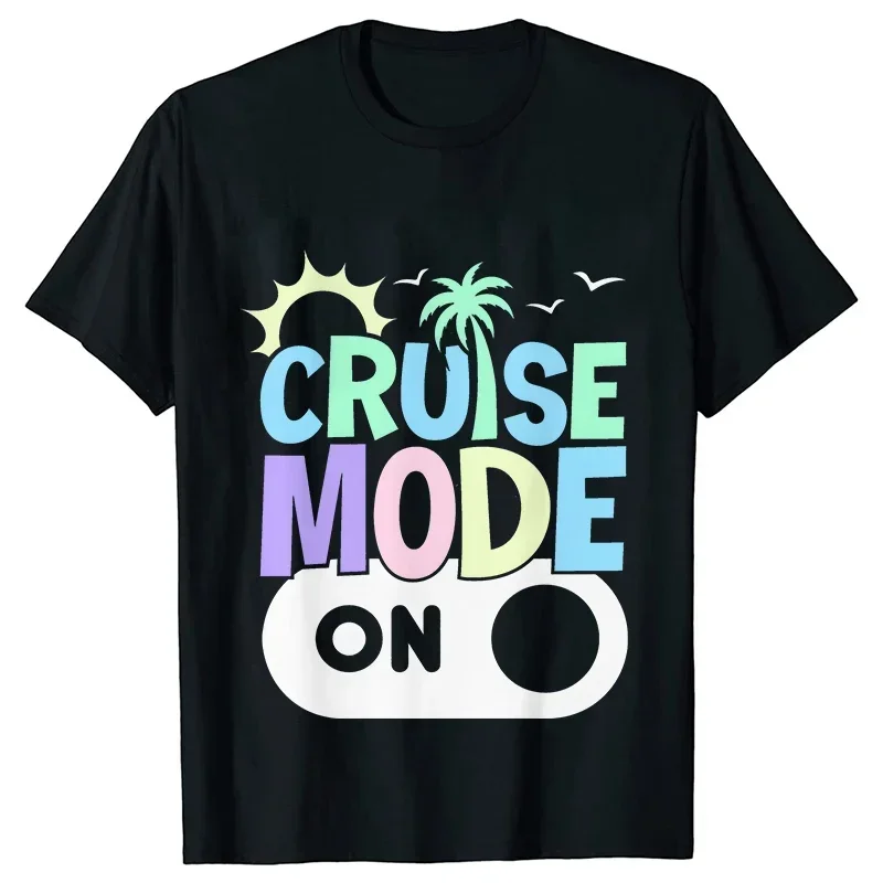 Cruise MODE on Shirt Family Cruise T-shirts Family Matching Vacation T-shirts Cruise Squad Matching Family Outfits Short Sleeve