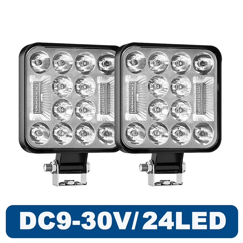 

Mini 24 LED Car Accessories Work Light LED Car Front Fog Light 12V 24V Truck SUV 4X4 4WD Headlights Off-road Round Headlamp