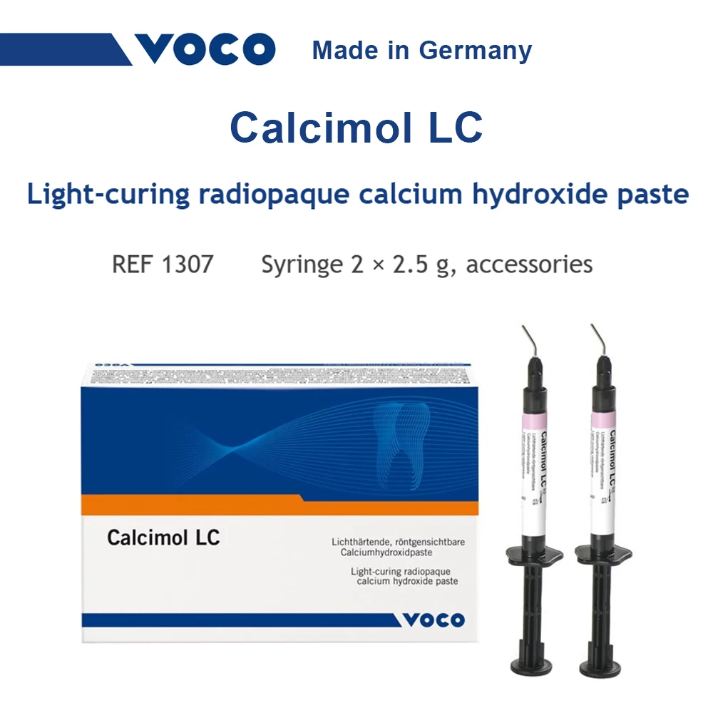 Voco Calcimol Lc Dental Light Curing Radiopaque Calcium Hydroxide Paste Protection Pulp Capping Lining Base Dentistry Materials