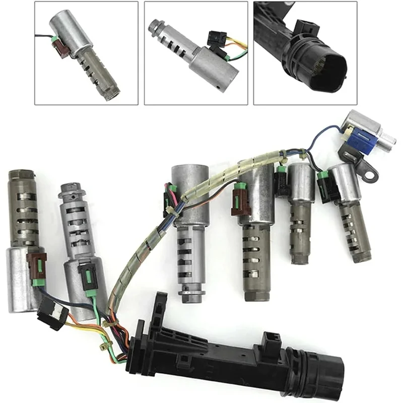 Transmission Solenoid Valve With Pressure Switch U660E U661E 7Pcs for Toyota 07-11 Lexus ES350 RX350 2.5L 3.5L