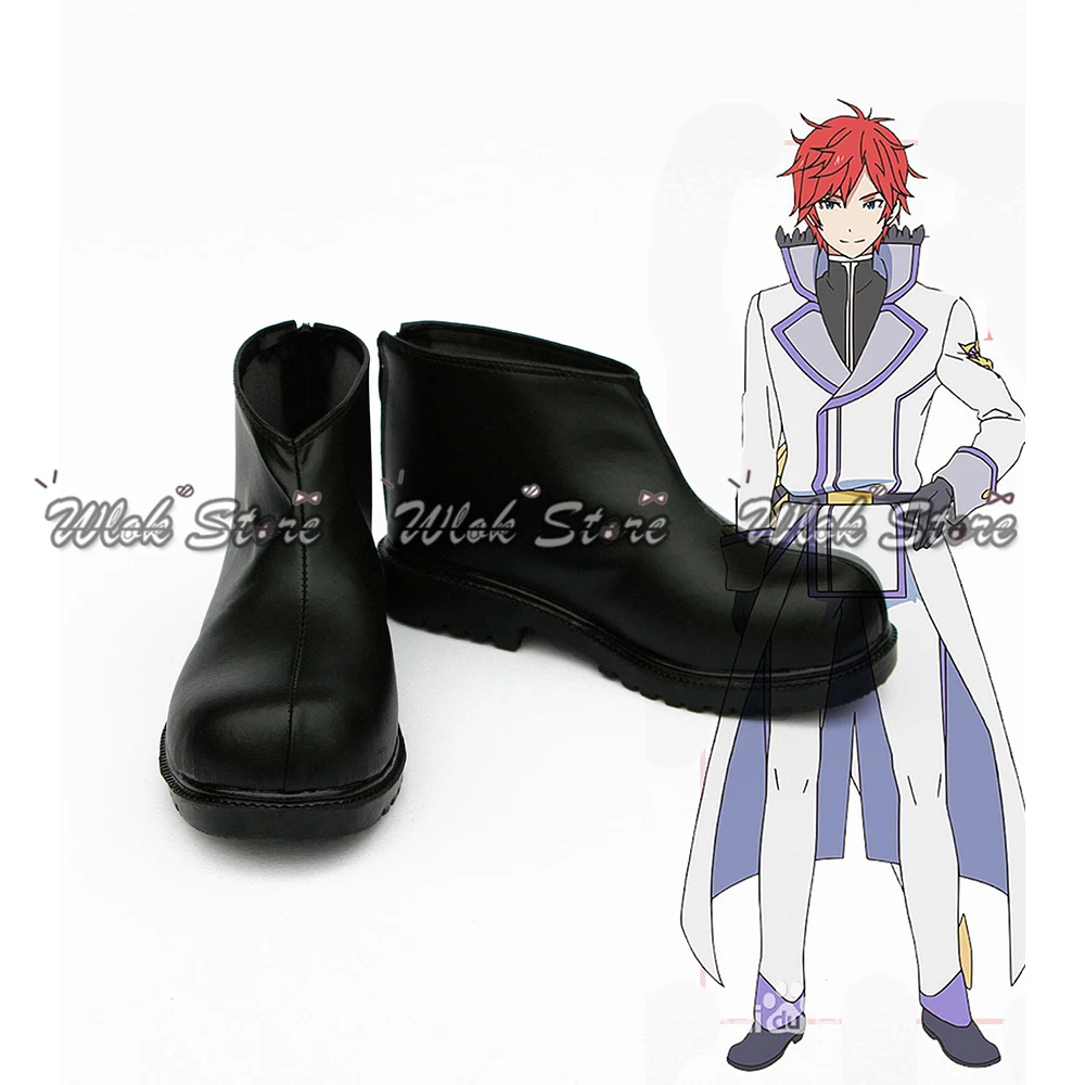 

Обувь для косплея в стиле аниме Re Zero Reinhard Van Astrea, черные кожаные ботинки, индивидуальный пошив, обувь для Хэллоуина, карнавала, вечеринок для мужчин и женщин