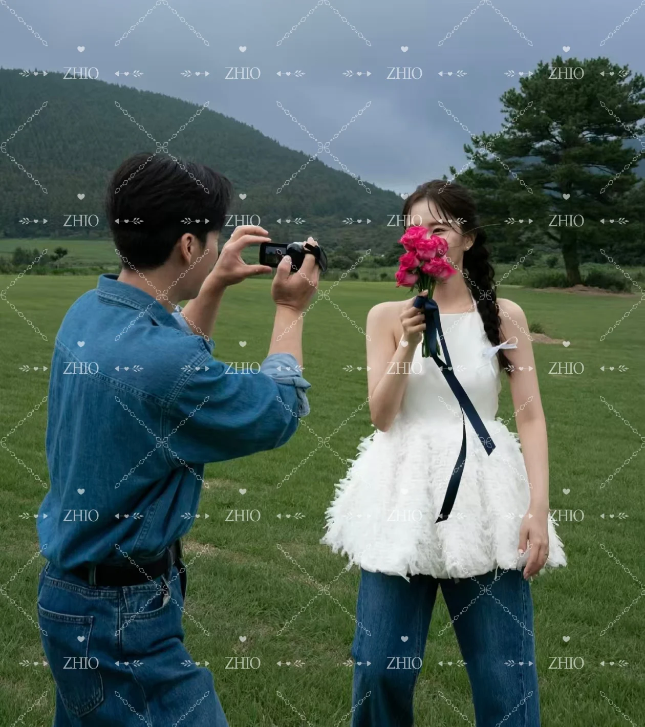 ZHIO Современное мини-платье с кисточками для свадебной вечеринки Холтер ALine Платья на день рождения Корейское свадебное платье для фотосессии в помещении на заказ 웨딩드레스