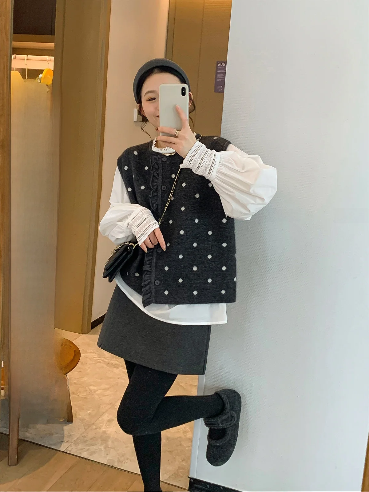 

Faionable Knitted Long Sve Lace Trim Set for Women Spring 2026 Love Devil Fi Design Two Piece Suit Commute Sle Casua...