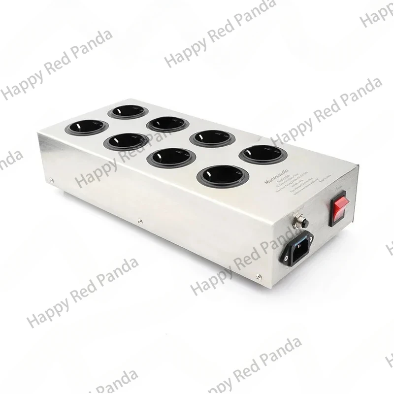 AC 220-250V HIFI E800HiFi Power Filter Device Schuko Socket 8 Way AC Power Conditioner Audiophile Grade Power Purifier