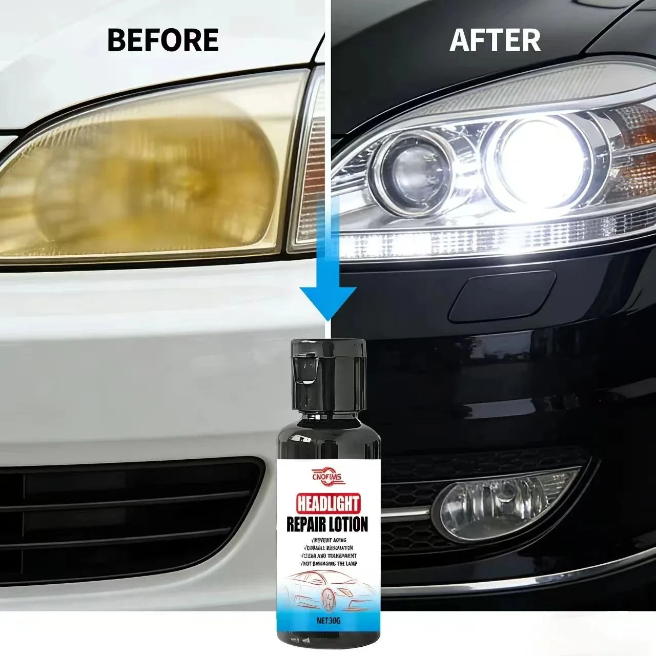 

Лосьон для ремонта фар Fasilawei – предотвращает старение, прочный ремонт, прозрачный, не повреждает лампу