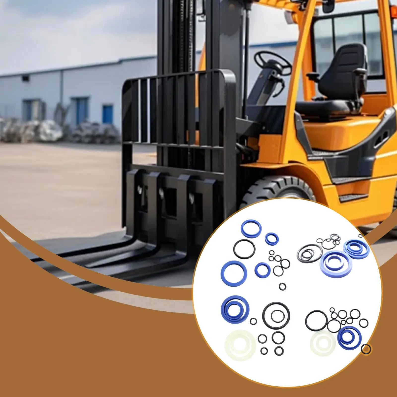 

Forklift Hydraulic Oil Seal Kit Essential Easy to Install Fittings Mechanical O Ring Gasket Hydraulic Lifting Oil Pump Oil Seal