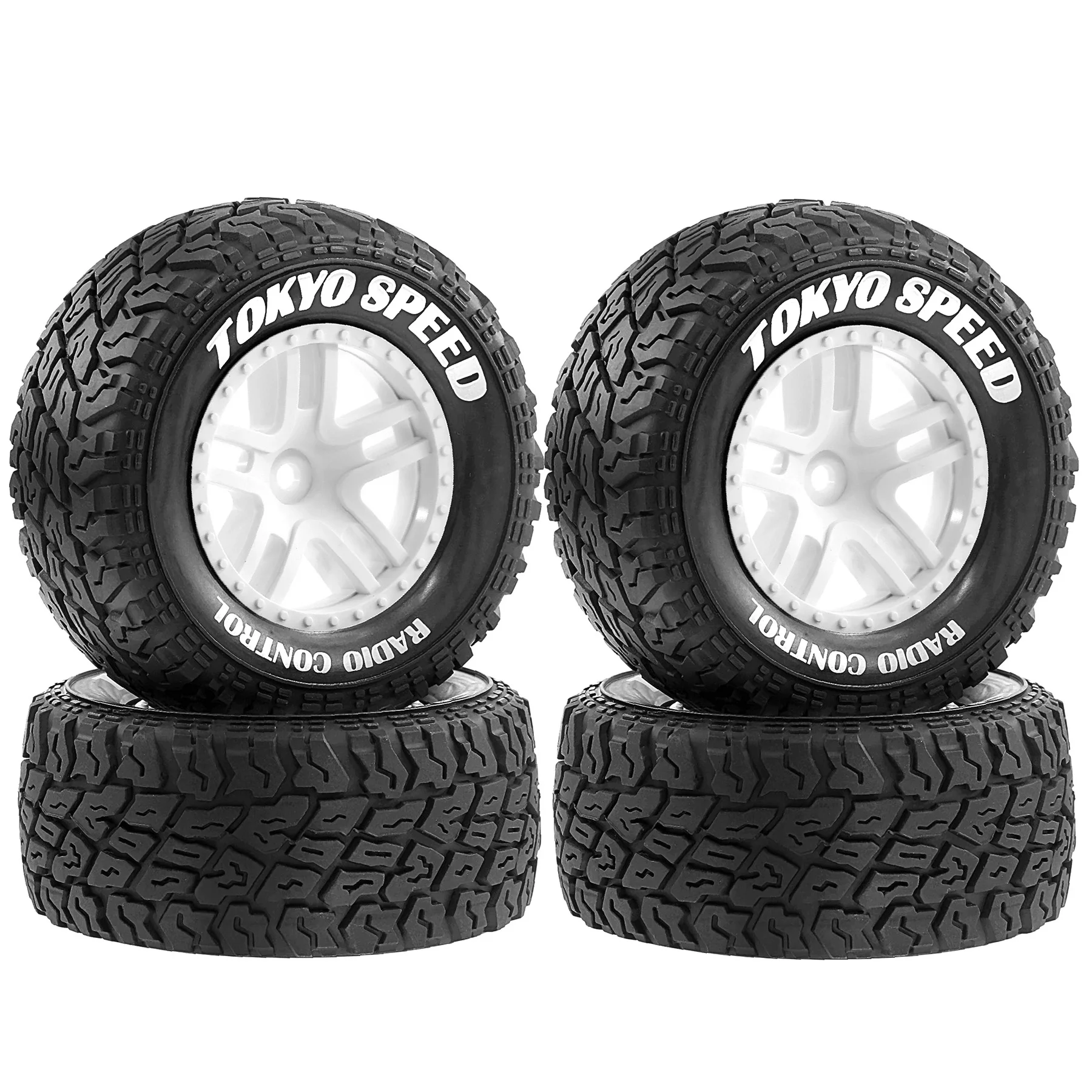 RED SPIDER 1,9 Beadlock-Rad aus Aluminium und 1,9 RC-Crawler-Reifen für Traxxas TRX4 Axial SCX10 SCX10 II III Redcat Gen 8 4 Stück