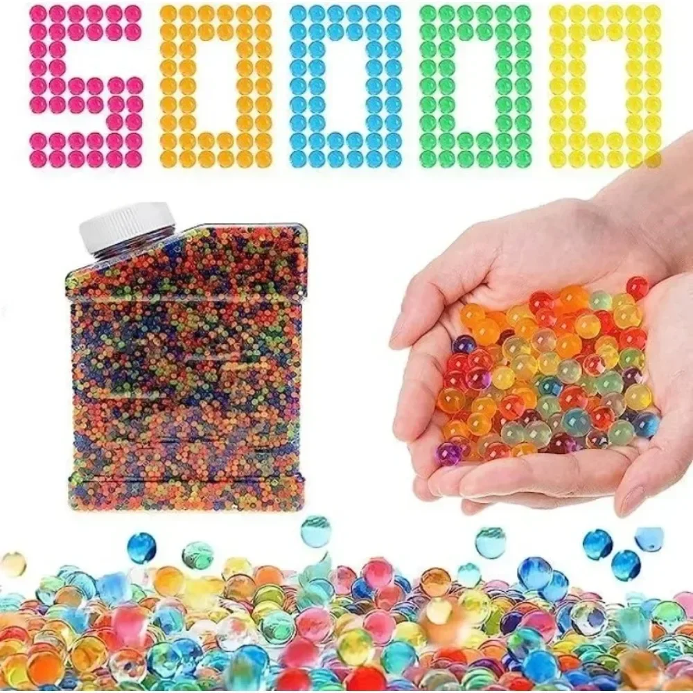 50000PCS Water Marbles Balls Bullets Kids Water Gun Toy 7-8mm BB Pistol Cap Guns Pellets Toy Water Bombing Accessor