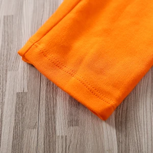 Tatsache des orangefarbenen Trainings für Jungen und Mädchen, alles Baumwollbody, Langarm, Anime, Casual, Frühling und Herbst 12 Hauptverkauf Orange Kleidung - №5
