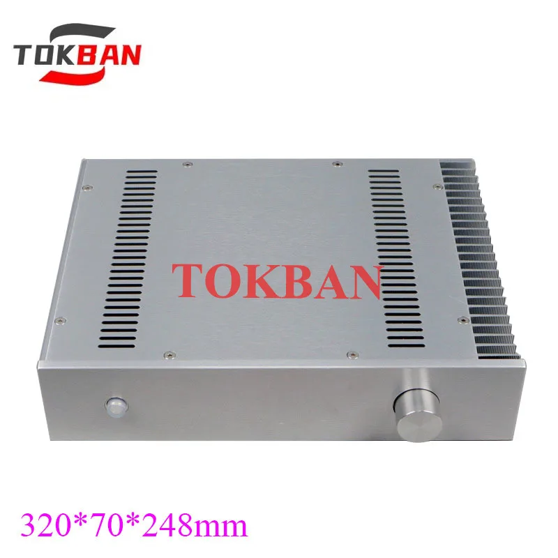 

Tokban BZ3207S 320*70*248mm All Aluminum Power Amplifier Chassis Enclosure Single Side Heat Dissipation for Diy Amplifier Audio