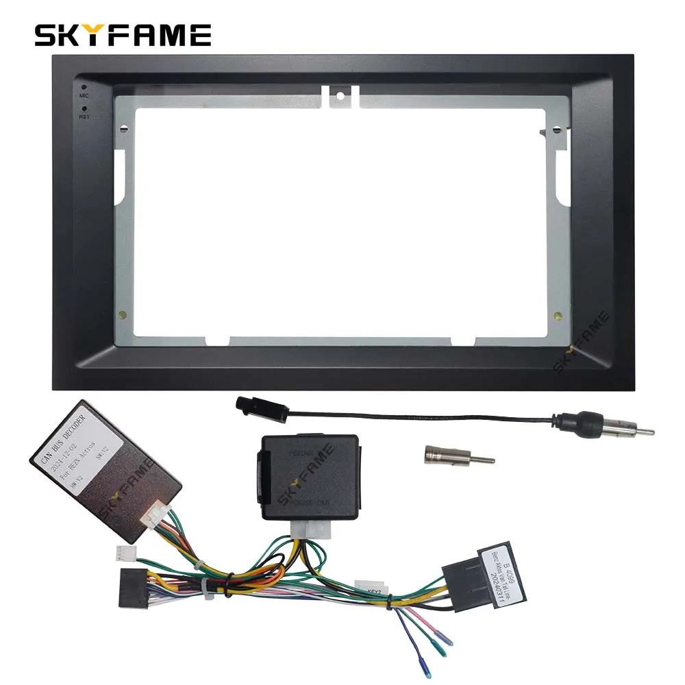 SKYFAME Car Frame Fascia Adapter Canbus Box Decoder Android Radio Dash Fitting Panel Kit For Benz Actros