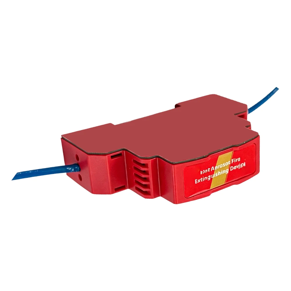 Compact Engine Compartment Fire Suppressor with Dual Spray Output and Reliable Auto-Trigger Based on Heat Threshold