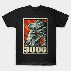 new fashion t shirt printing Yu-gi-oh Kaiba Ace Monster Blue Eyes White Dragon 3000 Hope Poster Black T-Shirt 100%