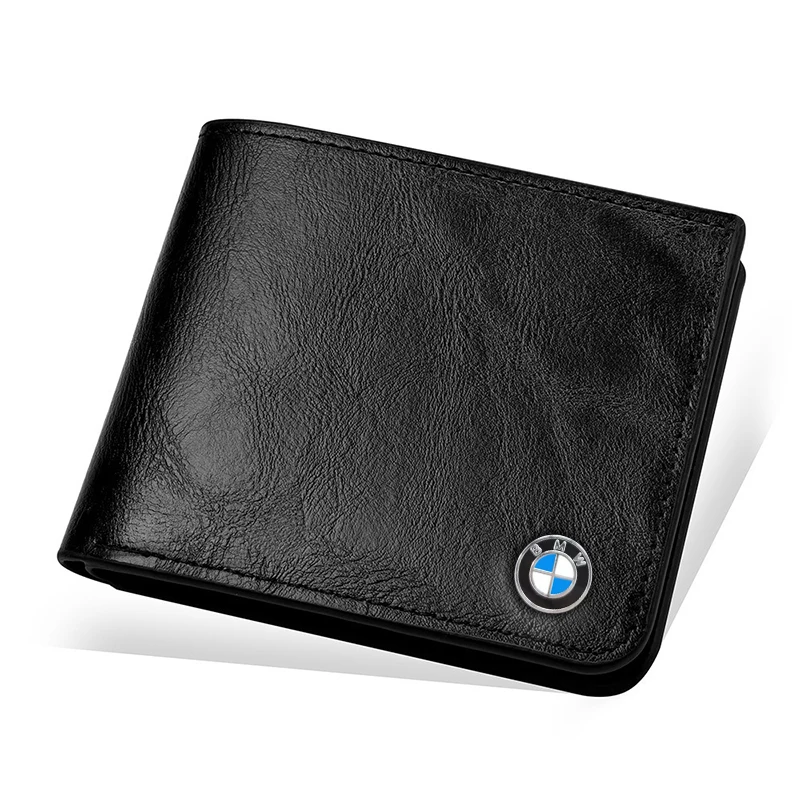 Autoaufkleber für BMW F25 F26 F16 F15 F34 F07 F40 F10 F46 G20 G22 G23 G12 E30 Auto-Metall-Logo Leder-Geldbörse Auto-Kreditkartenhalter