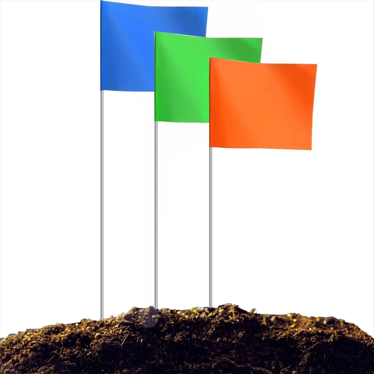 REST 100Pack Marking Flags,Marker Flags for Lawn, 15x4x5 Inch Landscape Flgs, Irrigation Flags, Lawn Flags,Yard Markers
