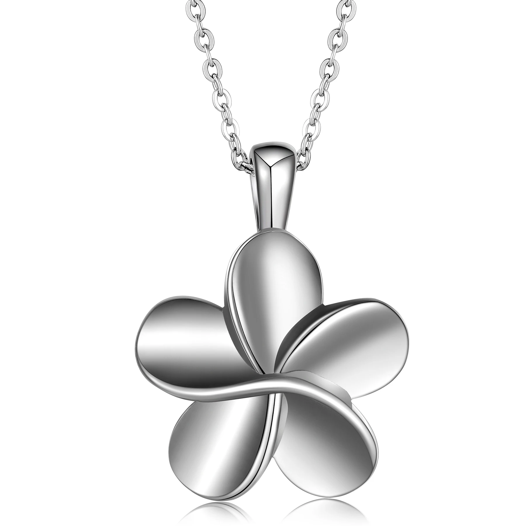 

Stainless Steel Cremation Jewelry for Ashes Flower Shape Pendant Memorial Ashes Holder for Human Pet