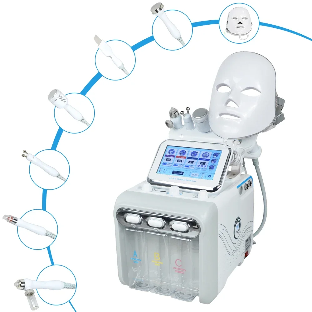 Moonic 7In1 Water Oxygen Small Bubble Machine Hydra Water Dermabrasion Beauty Instrument Facial Spa Skin Care Skin Clean