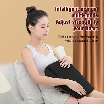 Waist massager car massager muscle relaxation massager portable heating vibration waist support neck body pain relief massager