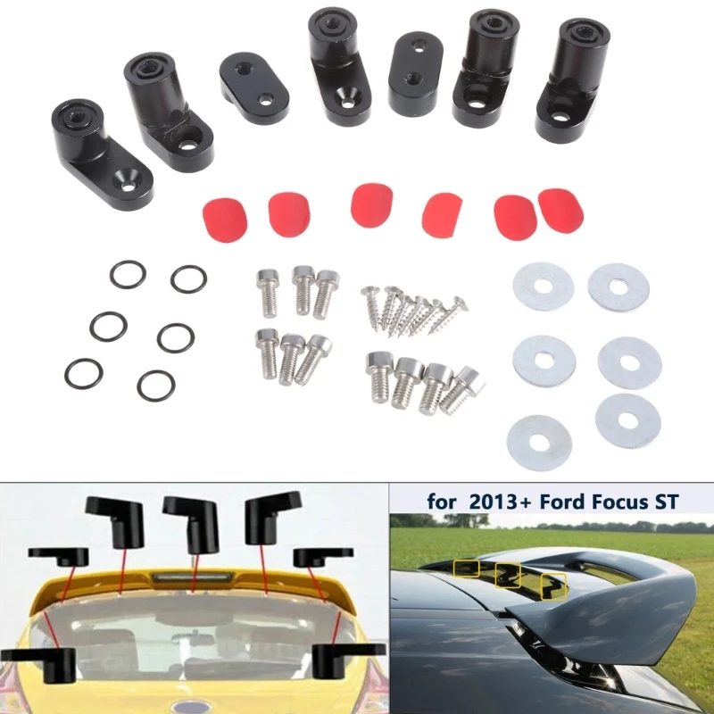 Industrial Grade Rear Wing Spoiler Risers Extender Kit Bolt-on Type Car Accessories Easy Installation Suitable for ST