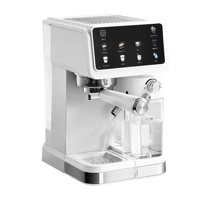 Household Italian Touch Screen Coffee Machine One-Touch Golden Cup Milk Frother Portable Office Coffee Making Machine for Cafe