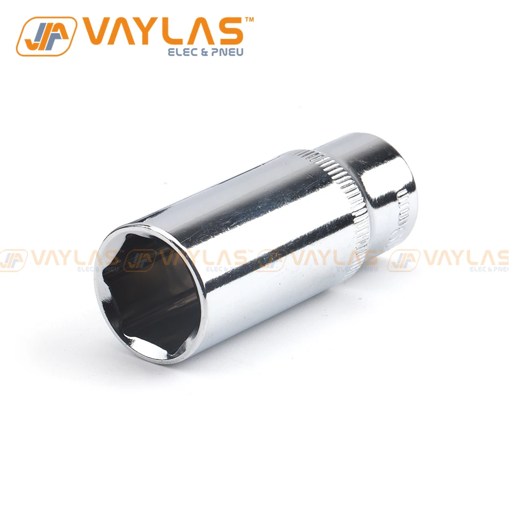 8-19 มม.3/8 นิ้วยาวซ็อกเก็ตชุดเครื่องมือเจาะอุปกรณ์เสริม Chrome Plated HEX End สําหรับ Electric Air ประแจใช้
