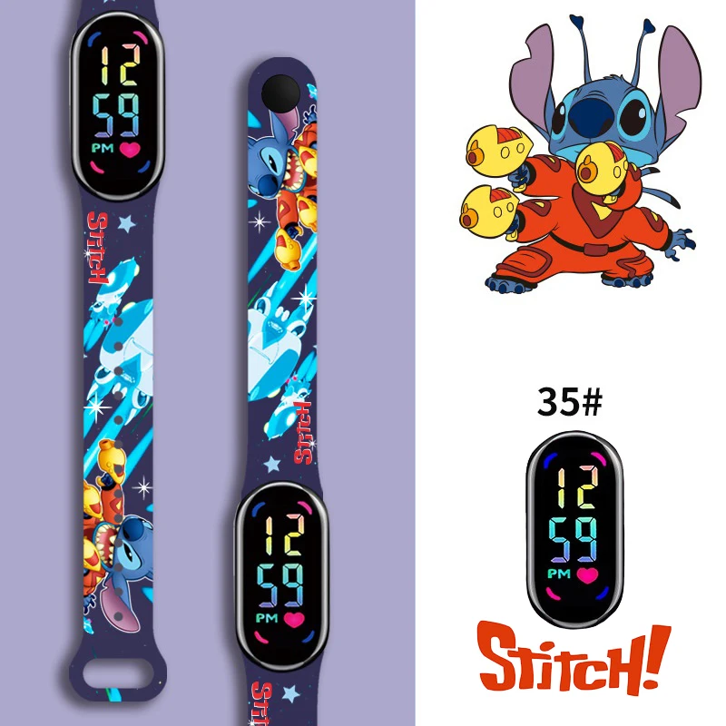 

Disney Stitch themed Children's Watch Luminous Waterproof LED Touch Must have Gift for Young Fans Watch