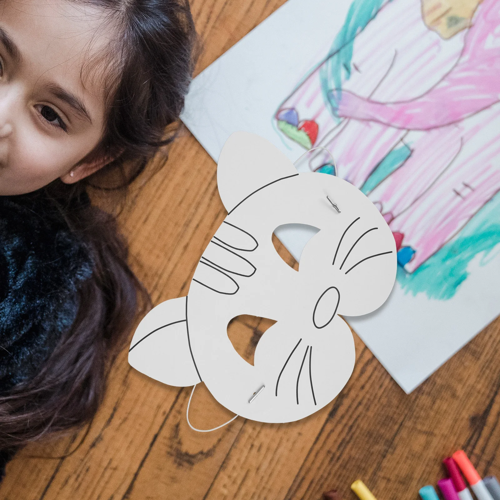 

10 Pcs Party Mask Kids DIY Blank Mask Halloween Animal White Masquerade Blank Cosplay Crafts Gifts