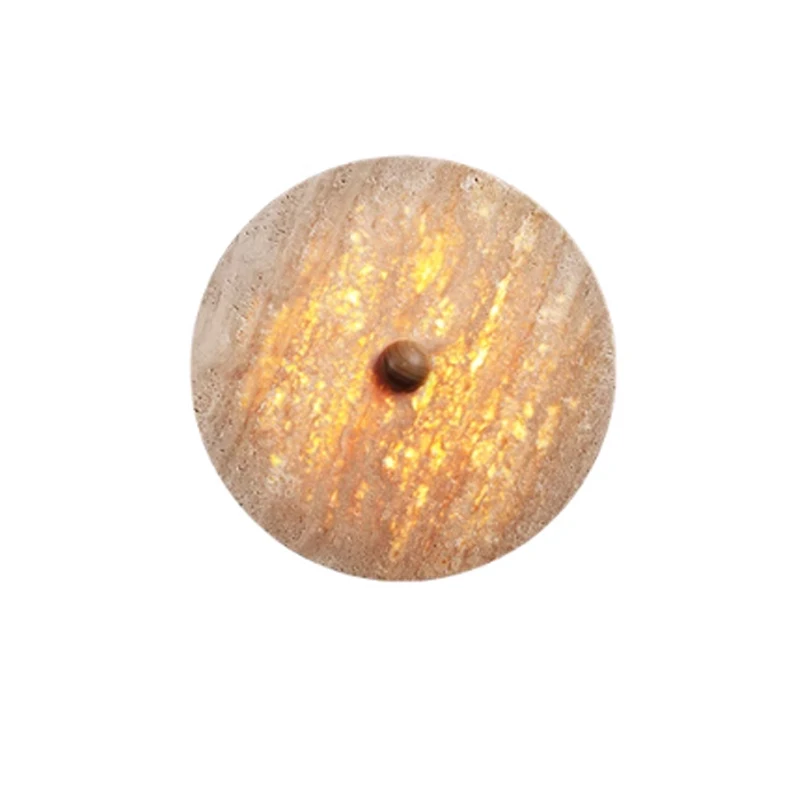 Wabi-Sabi-Stil Song-Dynastie ästhetische Designer runde Mid-Century Cloud Stone Wandleuchte