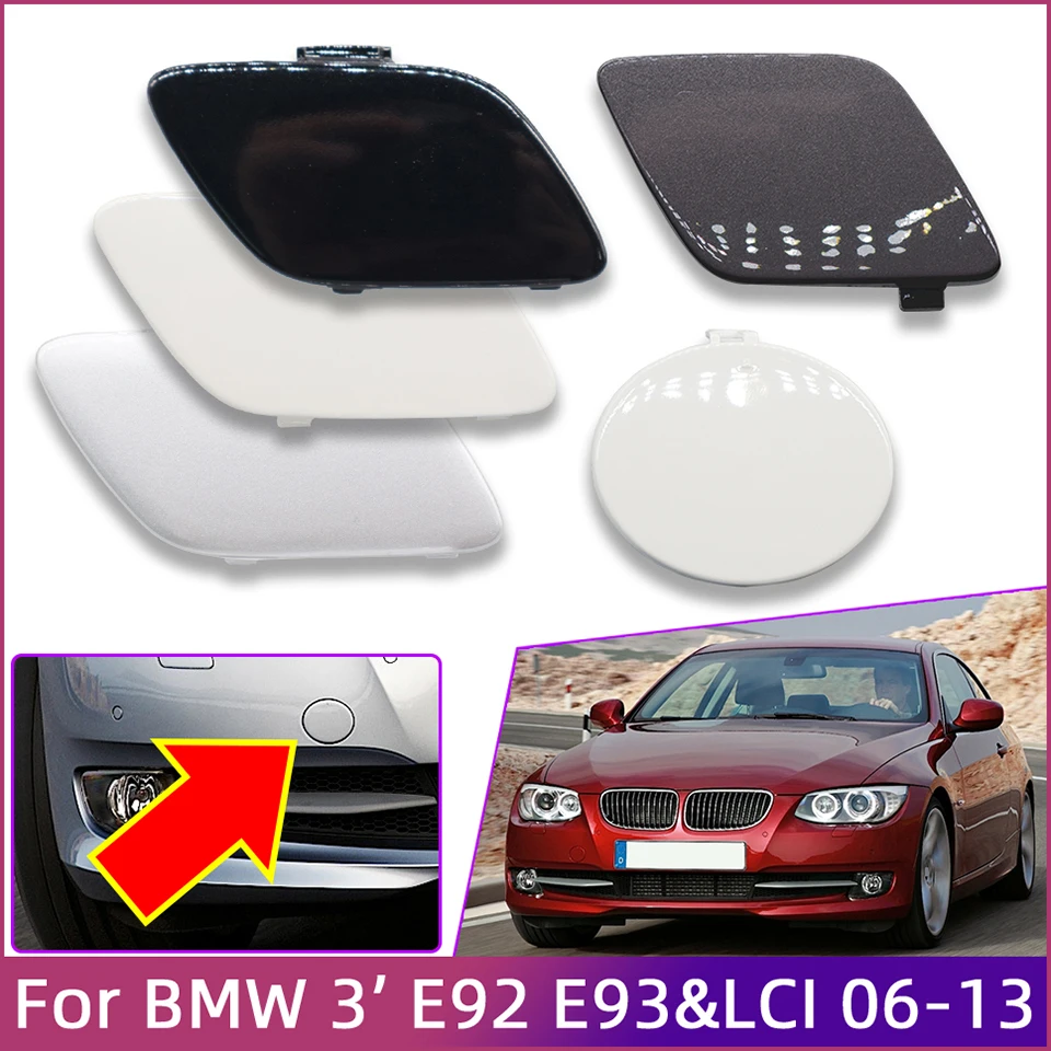 

Front Bumper Towing Hook Cover Cap For BMW 3 Series E92 E93 LCI M-Sport 06-13 Hauling Trailer Shell Bumper Decoration Painted