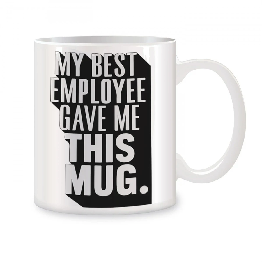 

Boss Gifts for Boss Coffee Cups, My Best Employee Gave Me This Mug Birthday Novelty Coffee Ceramic Tea Cups White 11 oz