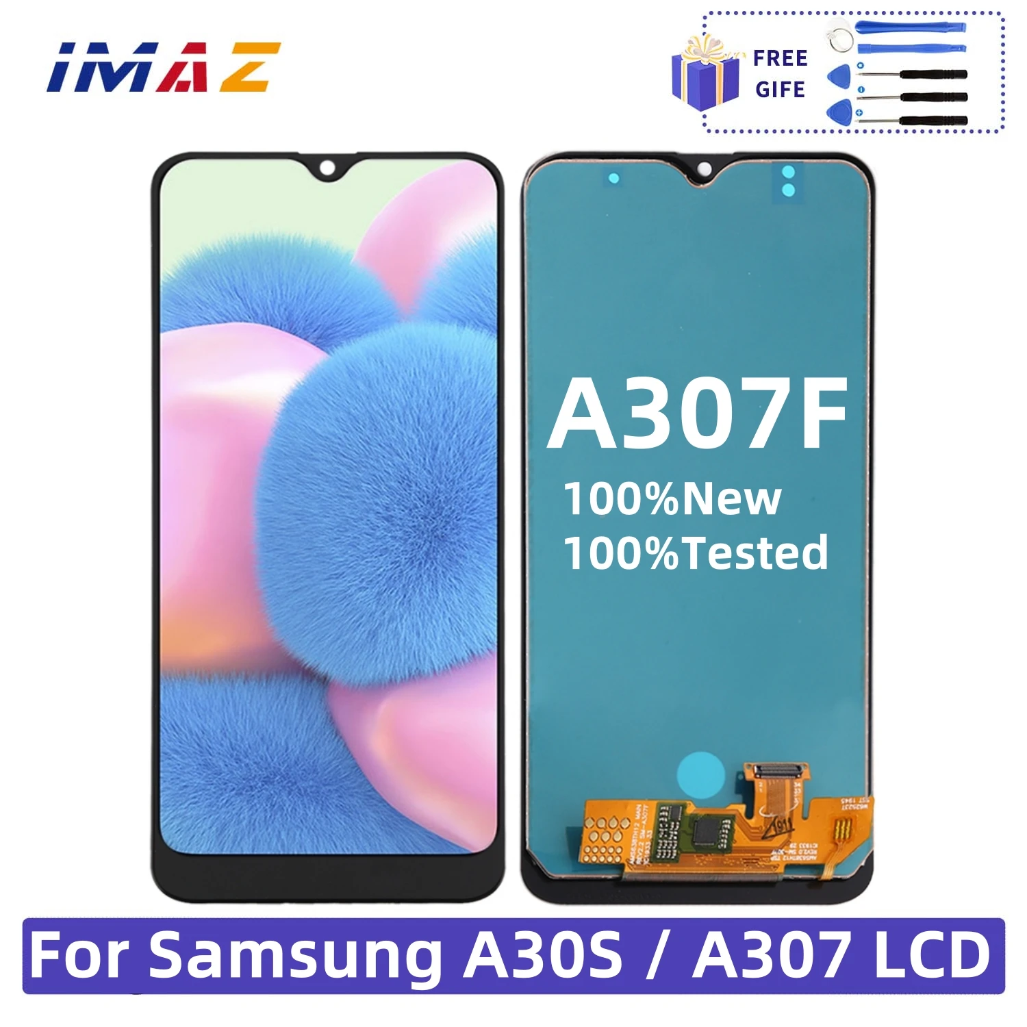 

ЖК-дисплей 6,4 ''для Samsung A30s/A307F/A307FN/A307G/A307, сенсорный экран с цифровым преобразователем в сборе для Samsung A30S LCD