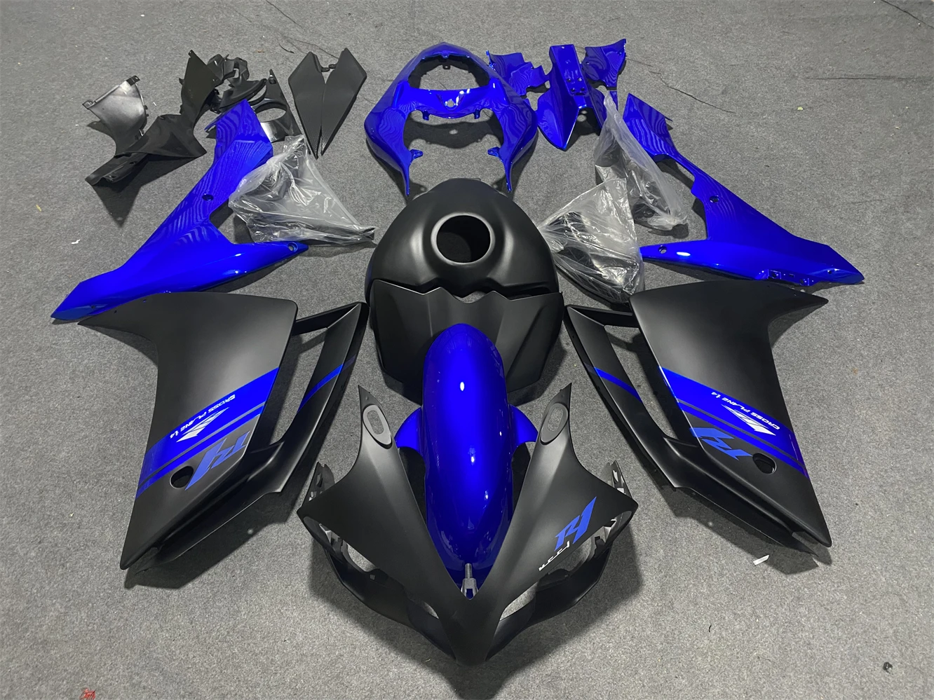 Motorfiets volledige kuip kit fit voor Yamaha YZF YZFR1 07 08 R1 2007 2008 Body Shell Kit ABS Plastic stroomlijnkappen carrosserie kits