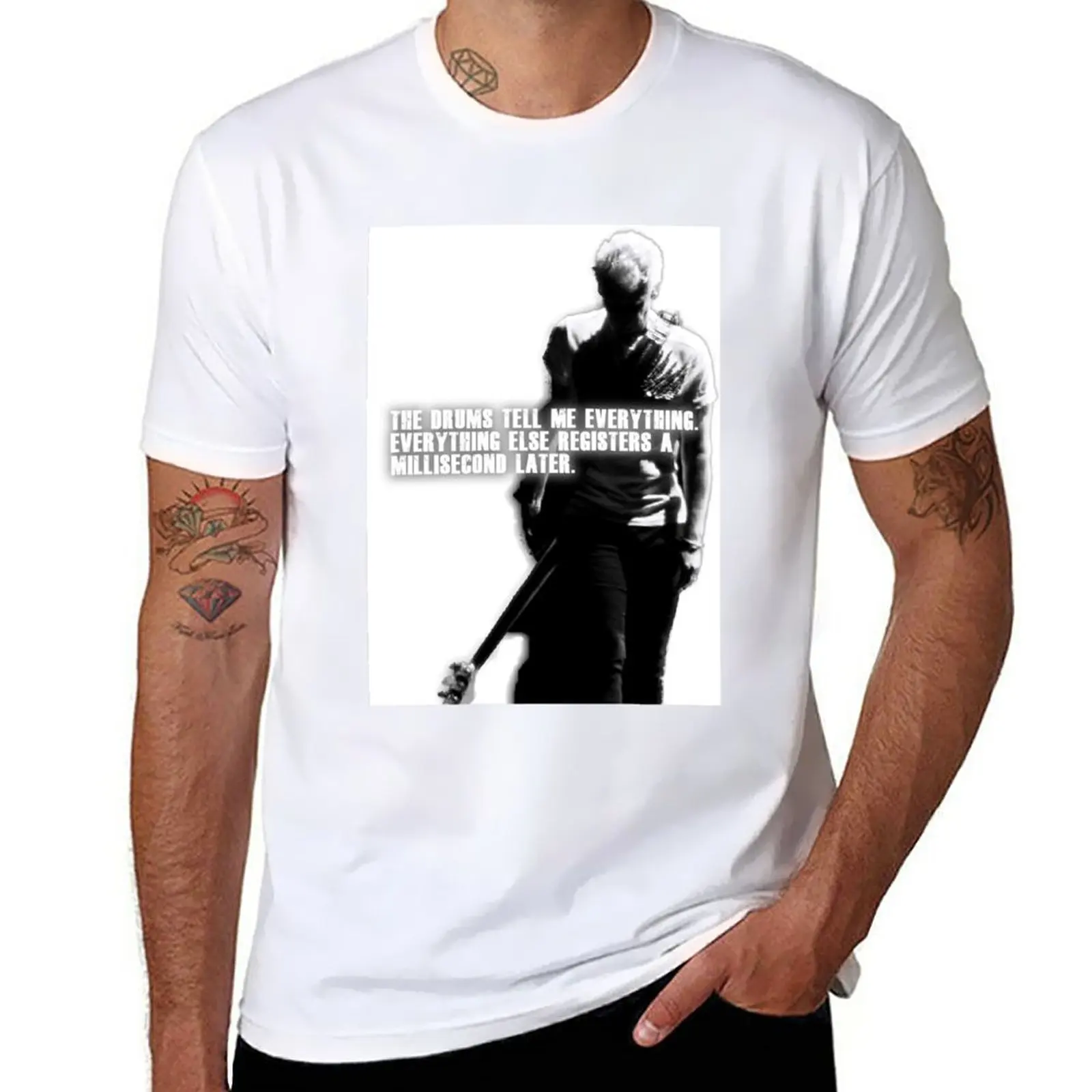 New u2 adam clayton drum and bass T-Shirt plus size tops sweat shirt mens plain t shirts