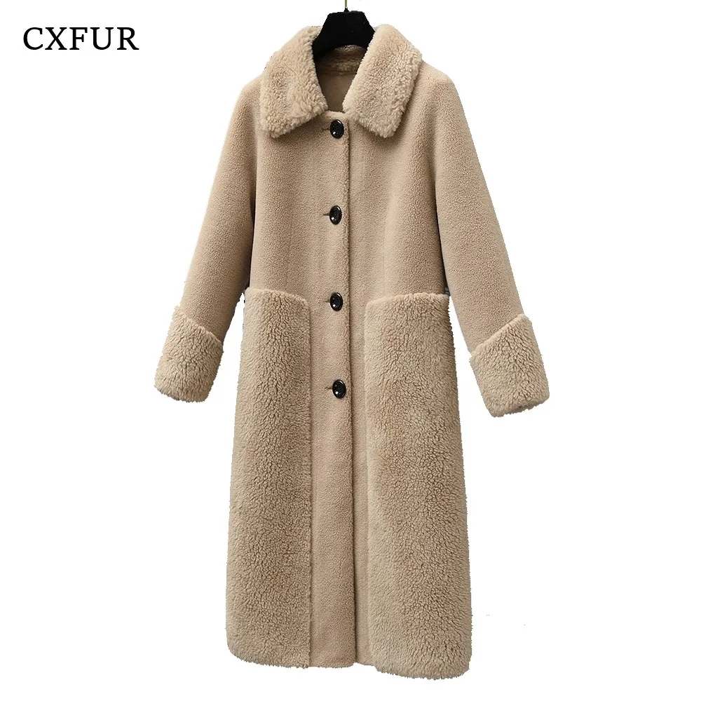 

Office Lady Boutique Outfits Winter 100% Wool Long Coat for Women CX-G-T-10