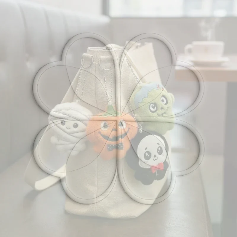 Cute Halloween Plush Keychain Cartoon Stuffed Doll Pendant Bag Hanging Decor