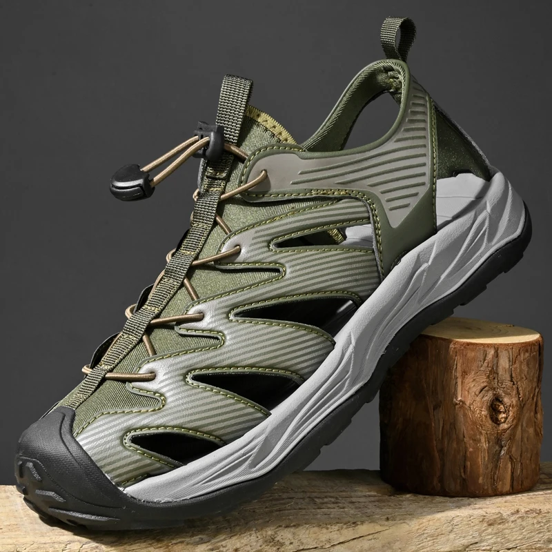 

Summer Men Classic Sandals Non-slip Slippers Comfortable Casual Trekking Outdoor Breathable Roman Walking Beach Leather Fashion