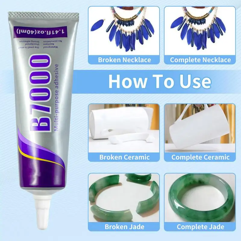 Lem bening cair Super lem transparan serbaguna lem cairan Super lem ikatan berlian imitasi perekat untuk kerajinan DIY