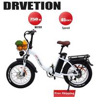 CT20 DRVETION Winner Folding Electric Bike 750W 48v 20AH Tire Ebike Mountain Bike 20 inch Electric Bicycle Cycling EU Spot