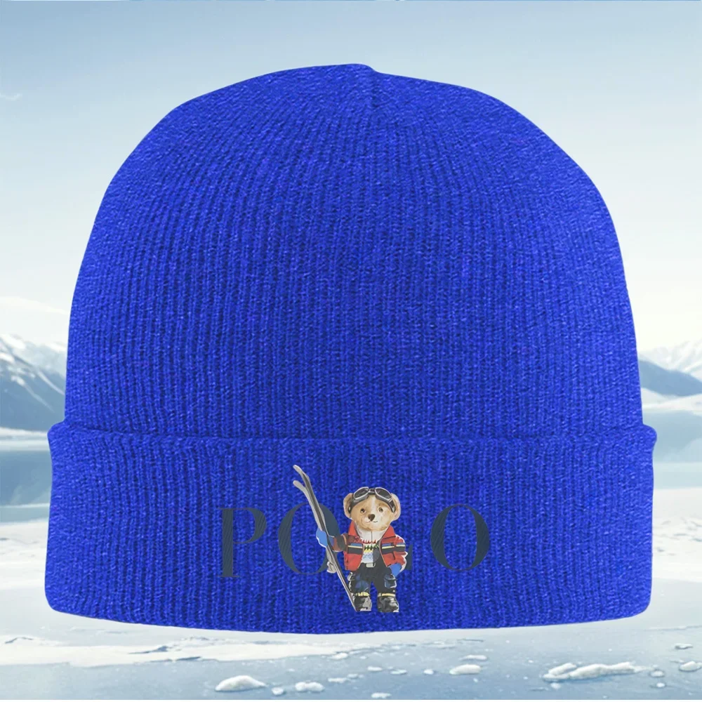 Osoacz gafas de esquí caoene esquís Hombres Mujeres Gorro de punto unisex Gorro Jersey Gorro Invierno Térmico Cálido Navid