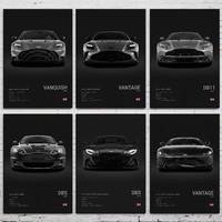 A-Aston M-Martin DB11 9 5 S Vulcan Poster Self-Adhesive Wall Art for Living Room Bedroom No Fade Modern Home Decor Stickers