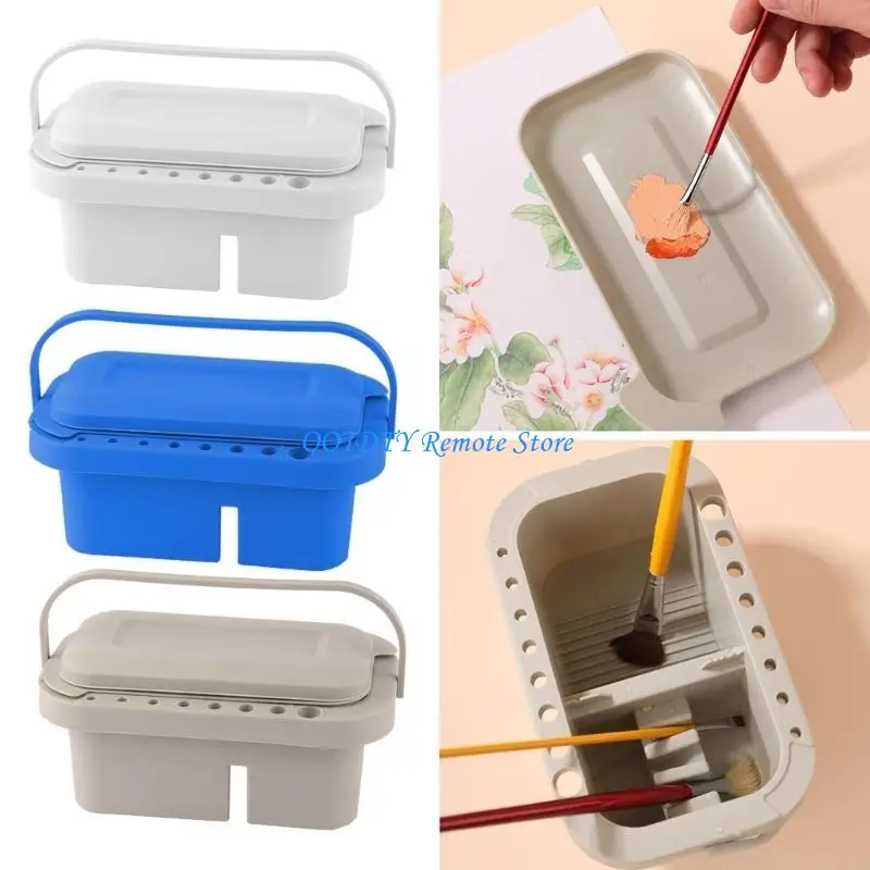 3 in 1 Pennello per Artista Lavatrice Detergente Pennelli Pennello per Pittura Artistica Vasca per Pennelli per Bacino