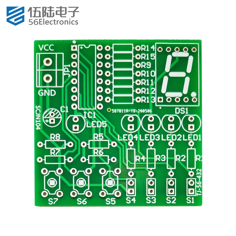 CD4511 Decoding PCB Board DIY Electronic Kit Printed Circuit Board Self Assembly and Soldering Kit