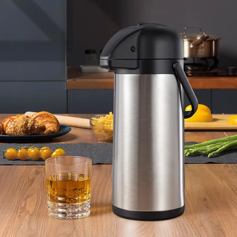Large Capacity 304 Stainless Steel Insulated Water Kettle Vacuum Bottle Household Air Pressure Water Dispenser