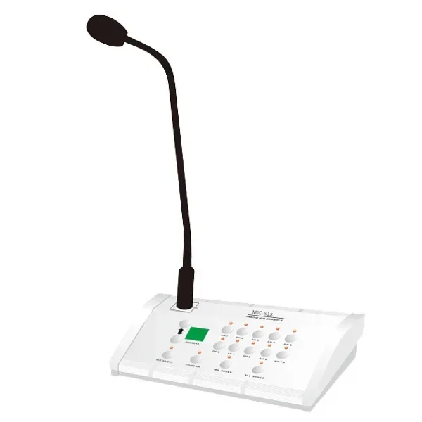 

PA 10 Zone Desktop Paging Microphone Console with Operation Button