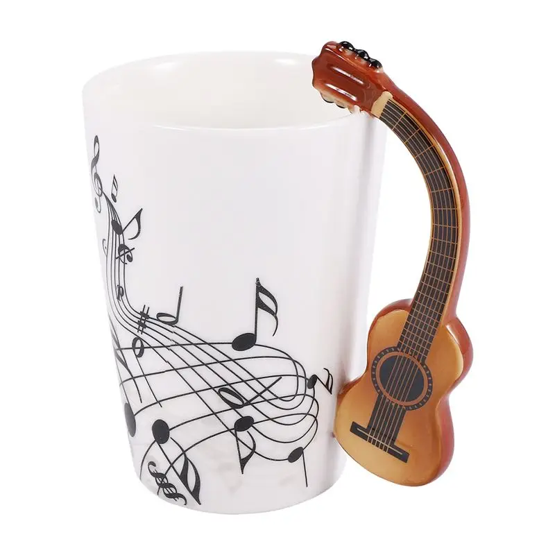 [ABFI!】 Creative Novelty Guitar Handle Cup Free Spectrum Coffee Milk Tea Cup Personality Mug Unique Musical Instrument G