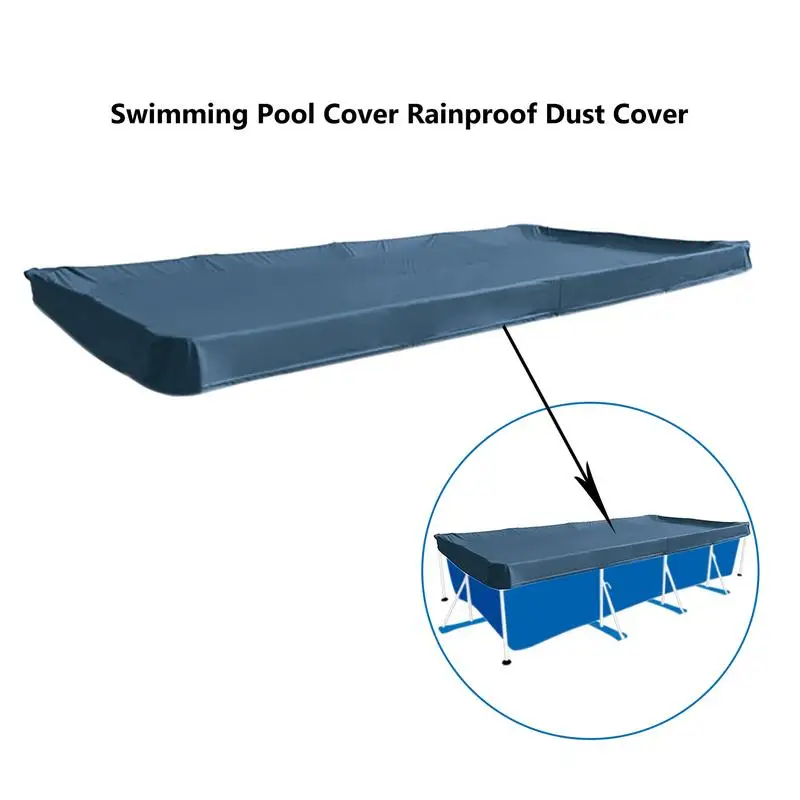 Above Ground Pool Cover Above Ground Frame Pools Cover Measures 177*87*33inch With Drain Holes Rope Tie Downs Dust &