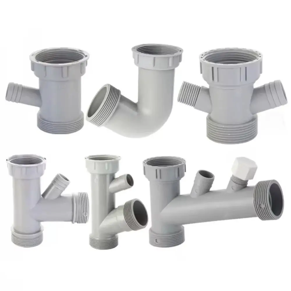 Anti Leak Kitchen Sink Drain Connector Threaded Nut Corrosion Resistant Basin Pipe Fitting Sealing Gasket Sink Drain Adapter
