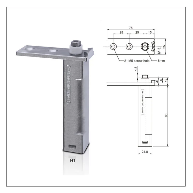Refrigerator Door Accessories Rebound Automatic Door Closer Hinge Positioning Freezer Door Shaft Stainless Steel Hinge