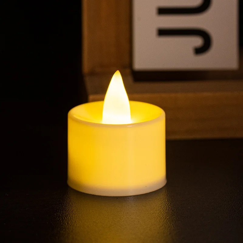 Candela LED senza fiamma Desiderio creativo Lampada da tè a LED Candela senza fiamma bianca calda Decorazione natalizia di Halloween