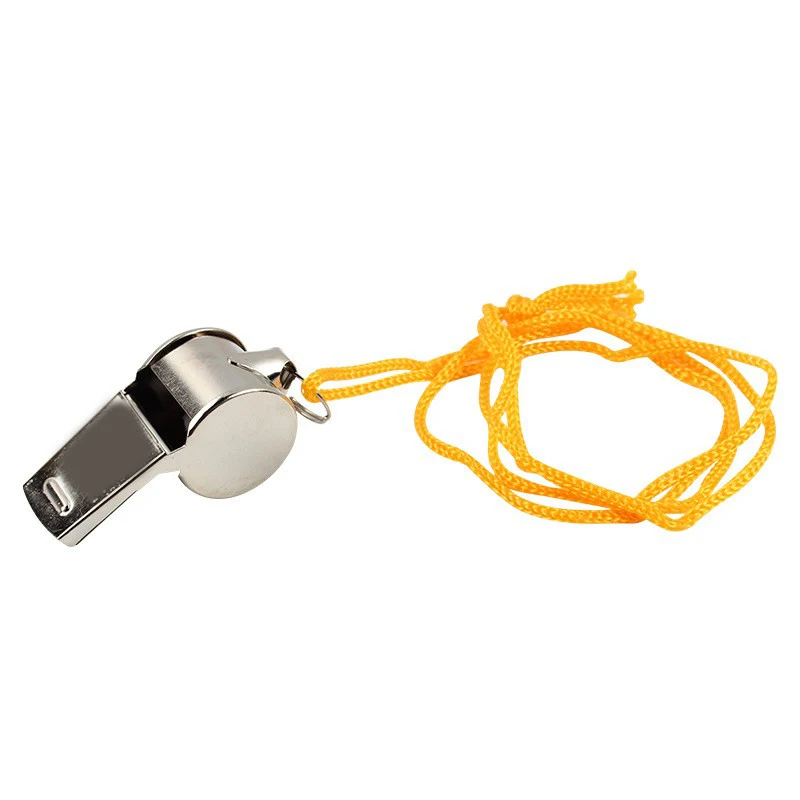 （Summer6）Metal Whistle Referee Sports Rugby Stainless Steel Whistle Soccer Basketball Party Training School Cheerleading
